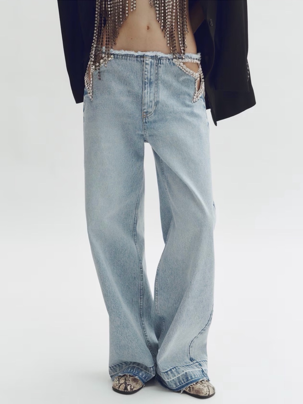 Sold out! Stella McCartney Chrystal-Stat Wide-Leg Women's Jeans
